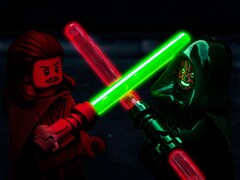 Image montrant un combat entre Qui-Gon Jinn et Dark Maul en LEGO. (Source de l&#039;image : matyasvargaphoto - Pixabay)