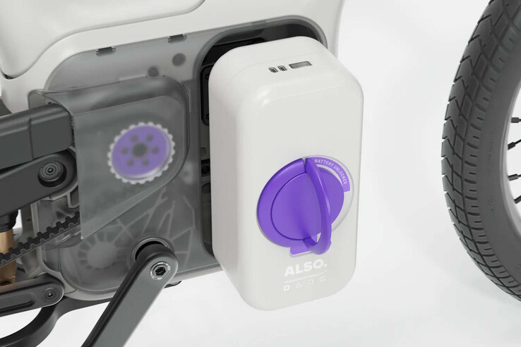 La batterie peut être retirée et fait alors office de batterie externe.