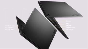 Ports du TUF Gaming A14 d'ASUS. (Source : ASUS)