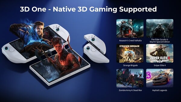 Quelques-uns des jeux qui pourront être joués en 3D lors du lancement de l'Abxylute 3D One. (Source de l'image : Abxylute)