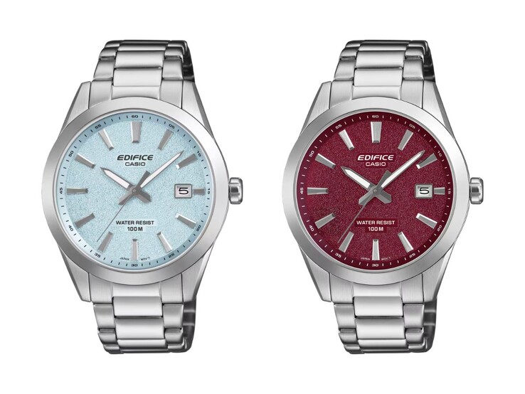 Les montres Casio Edifice EFV-160D-2BV (à gauche) et EFV-160D-4AV (à droite)