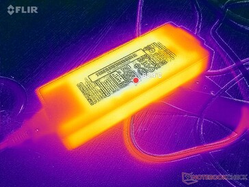 L'adaptateur CA peut atteindre plus de 63°C lorsque vous utilisez des charges exigeantes comme les jeux