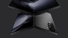 Un rendu du &quot;Galaxy Z Fold6 &quot;. (Source : OnLeaks x SmartPrix)