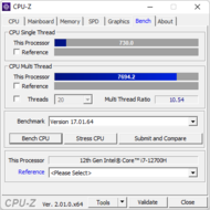 CPU-Z : benchmarks