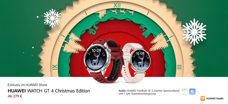 La Watch GT 4 Christmas Edition. (Source : Huawei DE)
