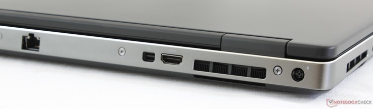 Rear: Gigabit RJ-45, mini DisplayPort, HDMI, AC adapter