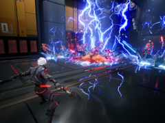 Dans Terminull Brigade, les joueurs incarnent des hommes de main cybernétiques chargés d'éliminer les factions d'IA malveillantes dans une ville au thème cyberpunk. Ci-contre, une capture d'écran du jeu. (Source de l'image : Steam)