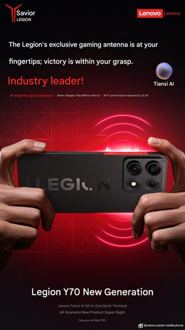 Teaser des performances WiFi du prochain téléphone Lenovo Legion (machine translated)