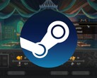 Une image montrant le logo Steam et le jeu Yes, Your Grace, désormais en promotion.