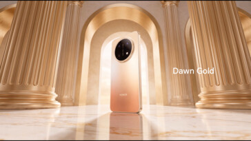 L'Honor X9e Pro en couleur « Dawn Gold ».