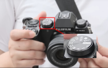 La molette PSAM du Fujifilm X-S20 comporte un mode Vlog dédié qui permet de passer facilement de la prise de vue photo à la prise de vue vidéo. (Source de l'image : Fujifilm - édité)