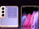 Un rendu conceptuel de l'apparence du prochain Galaxy Z Flip. (Image source : LetsGoDigital)