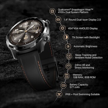 Tout comme la TicWatch Pro 3. (Image source : Mobvoi)