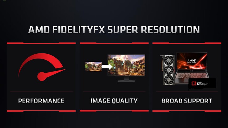 AMD FidelityFX Super Resolution sera une initiative de GPUOpen. (Source : AMD)