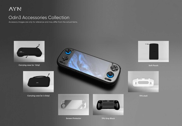Les accessoires de l'Odin 3 d'AYN ne comprennent pas de lanière (source d'image : AYN)