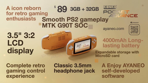 Le Konkr Pocket Advance est équipé du même processeur que l'Ayaneo Pocket Air Mini.