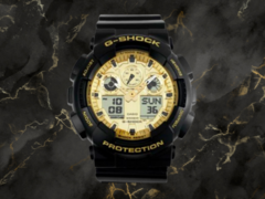 La Casio GA-100GGB-1A9 (photo) est l'une des quatre nouvelles montres de la série Black and Gold. (Source de l'image : Hatyai-Nalika, édité)