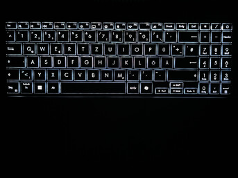 Rétroéclairage RVB du clavier (par exemple en blanc)