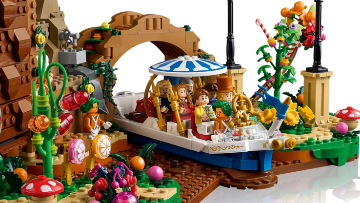 Une image du nouveau set LEGO montrant les figurines de la Wonkatania. (Source de l'image : LEGO)