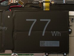 une batterie de 77 Wh à l'intérieur du LG Gram 17