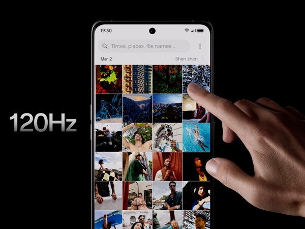 Le OnePlus 12R dispose d'un taux de rafraîchissement dynamique de 120 Hz. (Source de l'image : OnePlus)