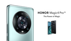 Honor vendra le Magic4 Pro dans les coloris noir et cyan. (Image source : Honor)