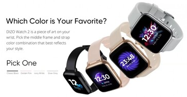 Dizo lance sa Watch 2 avec une gamme d'options de couleurs. (Source : Dizo via Flipkart)