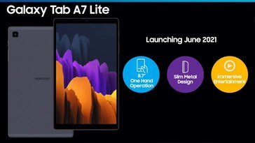 Samsung Galaxy Tab A7 Lite. (Source de l'image : WalkingCat sur Twitter)