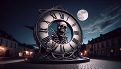 L&#039;horloge de la mort du YouTubeur Vsauce indique le temps restant avant la mort et est conçue pour rappeler aux utilisateurs le caractère éphémère de la vie. (Source de l&#039;image : DallE3)