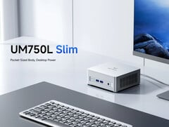 Le Minisforum UM750L Slim est disponible dans une seule couleur argentée avec un bouton d&#039;alimentation contrasté. (Source de l&#039;image : Minisforum)
