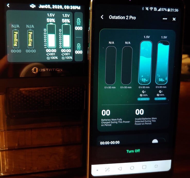 L'application reflète l'état du chargeur. (Source de l'image : Notebookcheck)