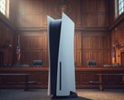 La console PlayStation PS5 de Sony vue dans la salle d'audience