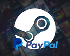 La toile de fond de Steam avec le logo PayPal est affichée (Source de l'image : Steam, PayPal avec modifications)