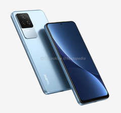 Le Redmi K50 a un écran plat et des bords de châssis assortis. (Image source : OnLeaks & Bestopedia)