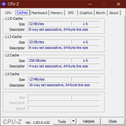 Lenovo ThinkPad P1 - CPU-Z : caches.
