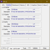 Acer ConceptD 5 - CPU-Z : caches.