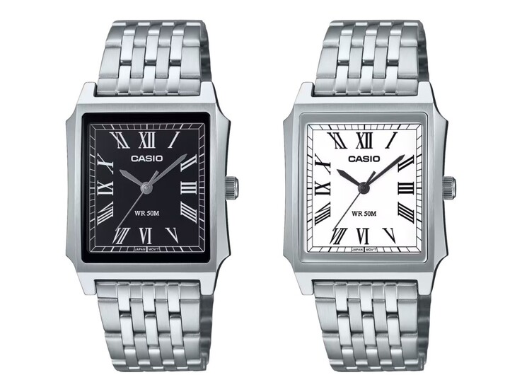 Les montres Casio MTPB190D-1BV (à gauche) et MTPB190D-7BV (à droite)