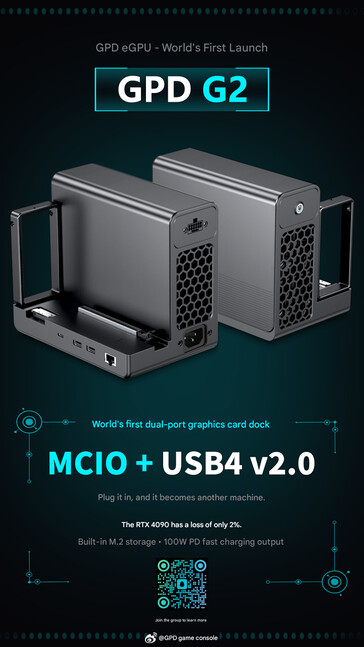 Le dock G2 eGPU avec MCIO (machine translated)