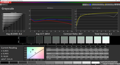Lenovo Yoga C930-13IKB - CalMAN : Échelle de gris (avant calibrage).