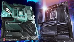 Les prix de vente moyens des cartes mères Intel et AMD ont largement dépassé les taux d'inflation. (Source de l'image : ASRock/Gigabyte - édité)