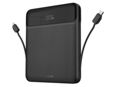 La nouvelle banque d&#039;alimentation revolt dispose de câbles USB-C et Lightning intégrés. (Source de l&#039;image : Pearl)
