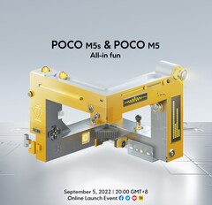 Les Poco M5 et Poco M5s feront leurs débuts dans le monde le 5 septembre. (Source : Poco)