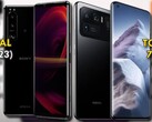 Sony Xperia 1 III vs. Xiaomi Mi 11 Ultra : les smartphones Snapdragon 888 mis à l'épreuve de la vitesse. (Image source : Sony/Xiaomi/TechNick - édité)