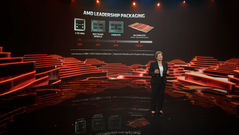AMD annonce l'arrivée des chiplets emballés en 3D. (Source : keynote AMD Computex 2021)