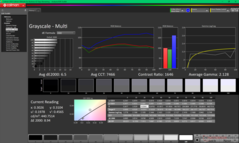 Niveaux de gris avant étalonnage