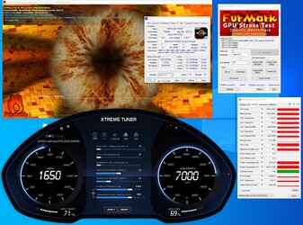 KFA2 GeForce RTX 2070 Super WTF - Stress test FurMark (PT 100%).