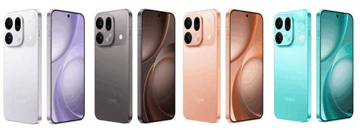L'Oppo Find X9s Pro est disponible en bleu Wind Rider, orange énergique, titane natif et blanc libre