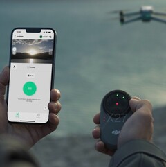 DJI présentera sa nouvelle balise de suivi en même temps que l&#039;Air 3S la semaine prochaine. (Source de l&#039;image : @JasperEllens)
