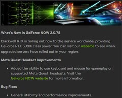 GeForce La version 2.0.78 est désormais disponible avec un accès aux serveurs GeForce RTX 5080 dans le monde entier (Image source : Own)