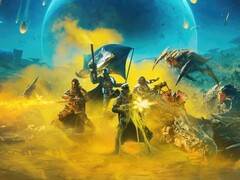 Image montrant une équipe combattant des monstres dans Helldivers 2. (Source de l'image : Arrowhead) 